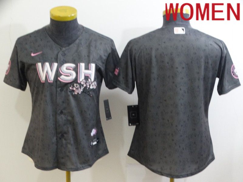 Women Washington Nationals Blank Grey City Edition Game Nike 2022 MLB Jersey